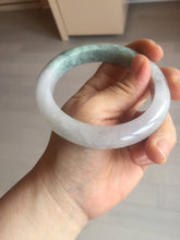 Load image into Gallery viewer, 60.1mm Certified Type A 100% Natural icy watery green/purple chubby Jadeite Jade bangle E145-9530
