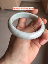 Load image into Gallery viewer, 52-60mm Certified type A 100% size 56-60mm Natural green/white/purple Jadeite bangle with defects group BH15
