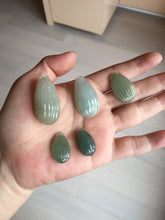 Load image into Gallery viewer, 100% Natural type A light green/gray candied dates Jadeite Jade pendant AX155
