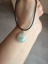 Load image into Gallery viewer, 9.9-15mm Type A 100% Natural light green yellow brown purple Jadeite Safety Guardian Button abacus bead donuts pendant PF73 Add on item
