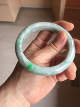 Load image into Gallery viewer, 58mm certified 100% natural type A sunny green/purple/white/gray jadeite jade bangle PJ69-2986
