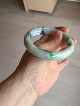 Load image into Gallery viewer, 58mm Certified Type A 100% Natural white/light purple/sunny green Jadeite Jade bangle BM65-5076

