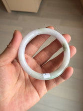 Load image into Gallery viewer, 54.3mm Certified Type A 100% Natural light green purple round cut jadeite Jade bangle E138-4942
