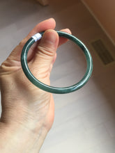 Load image into Gallery viewer, 59mm Certified Type A 100% Natural dark green/blue/gray Guatemala slim round cut Jadeite bangle PA156-8848

