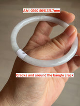 Load image into Gallery viewer, 54-60mm certified Type A 100% Natural light green Jadeite Jade bangle GC20/23 (add on item)
