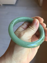 Load image into Gallery viewer, 57.5mm Certified Type A 100% Natural Oily Dark Green Gray Black(油青) Jadeite Jade Bangle PE106-7160

