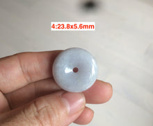 Load image into Gallery viewer, 100% Natural green/white/purple jadeite Jade Safety Guardian Button(donut) Pendant/worry stone AX29
