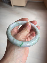 Load image into Gallery viewer, 61.2mm Certified Type A 100% Natural light green/sunny green/brown/black/purple(Rocky Mountain Dusk) chubby Jadeite bangle PD89-1092
