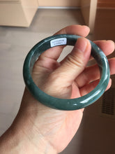 Load image into Gallery viewer, 60.6mm Certified Type A 100% Natural dark green/blue/gray/black Guatemala Jadeite bangle Pb280-0691
