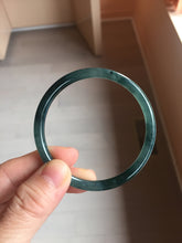 Load image into Gallery viewer, 57.3mm Type A 100% Natural icy black(WuJi 冰乌鸡) blue gray Guatemala Slim Round Cut Jadeite Bangle PJ158-1380
