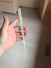 Load image into Gallery viewer, 18-20cm 100% Natural Icy light green white Xiu Jade (Serpentine) Hairpin AW72
