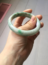 Load image into Gallery viewer, 58.8mm Certified Type A 100% Natural sunny green/white/beige Jadeite bangle PH41-0494
