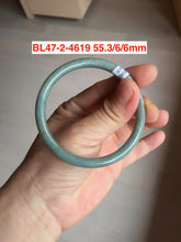 Load image into Gallery viewer, 54-62mm Certified type A 100% Natural dark green/blue/gray slim round cut guatemala  Jadeite bangle(different size with defects) group GL47
