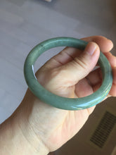 Load image into Gallery viewer, 61.2mm certified type A 100% Natural dark green gray Jadeite jade bangle PJ47-2858

