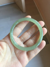 Load image into Gallery viewer, 55.8mm Certified 100% Natural light green gray black Nephrite Bangle HN146-6936
