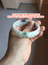 Load image into Gallery viewer, Sale! Certified type A 100% 50-59mm Natural green/white/beige/eggplant purple/black spring garden Jadeite bangle group GL5(31-50)
