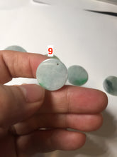 Load image into Gallery viewer, 100% Natural type A sunny green/yellow round Jadeite Jade safe and sound pendant group BP94
