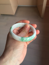 Load image into Gallery viewer, 52.5mm certified type A 100% Natural sunny green/purple oval jadeite jade bangle PF55-0437
