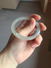 Load image into Gallery viewer, 50.8mm Certified 100% Natural icy white gray with flying snow nephrite jade bangle HN46-9154
