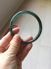 Load image into Gallery viewer, 58mm Certified Type A 100% Natural dark green/blue/gray/black slim Guatemala Jadeite bangle AJ149-1350
