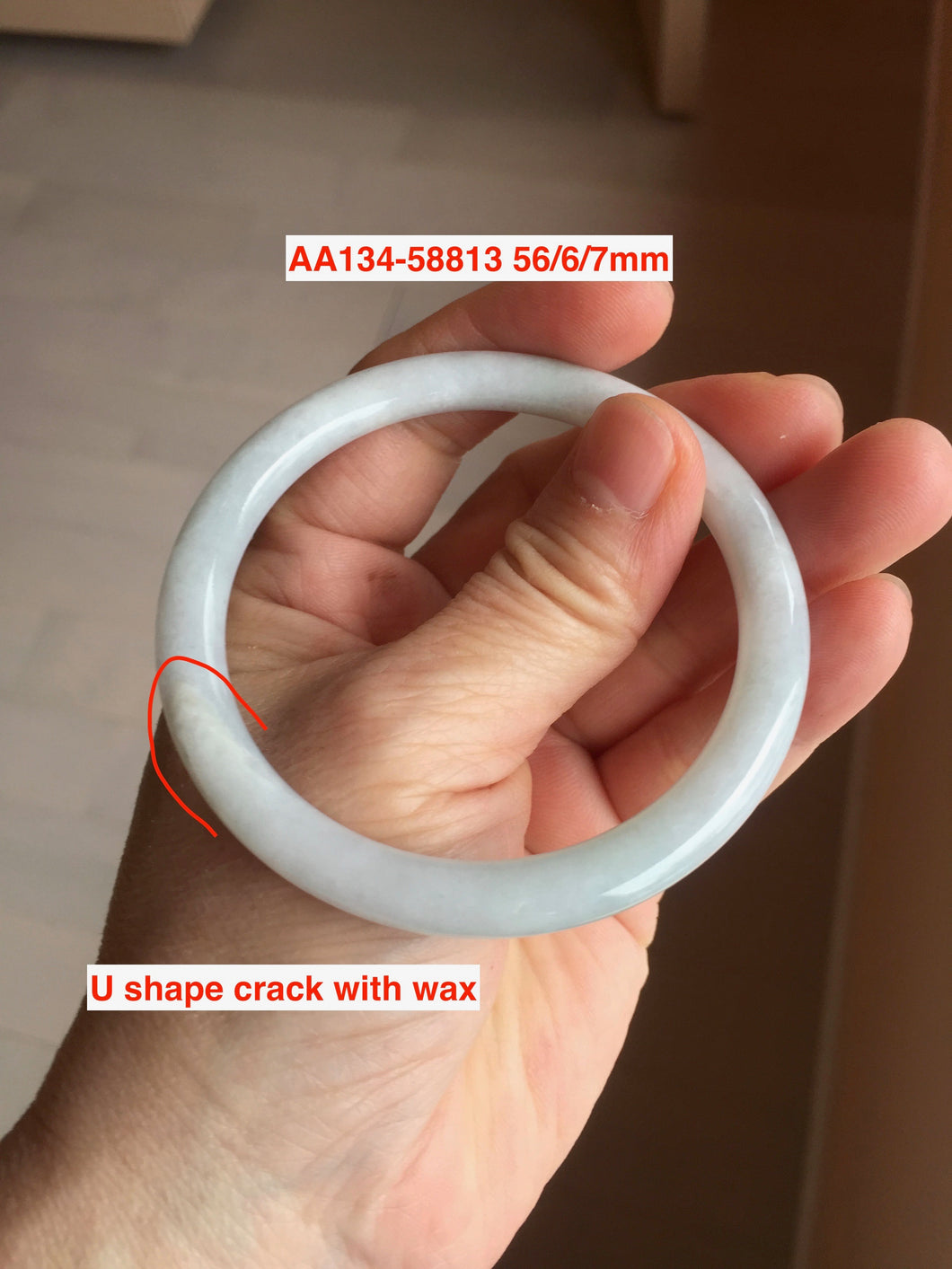 Type A 100% Natural dark green/white/black Jadeite Jade bangle (with defects) group 1