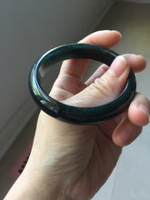 Load image into Gallery viewer, 55.6mm Certified Type A 100% Natural dark green/blue/gray/black Guatemala Jadeite bangle PJ138-1474
