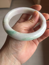 Load image into Gallery viewer, 60.4mm 100% Natural type A sunny green purple white Jadeite Jade bangle PE45-5505
