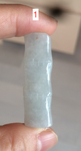 Load image into Gallery viewer, 100% Natural type A green/white/purple Jadeite Jade bamboo pendant group AC81

