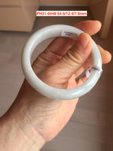 Load image into Gallery viewer, 55-60mm certified 100% natural Type A white black gray  jadeite jade bangle group GL55 Add on item

