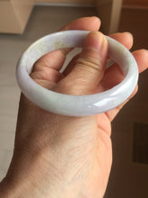 Load image into Gallery viewer, 57.7mm Certified Type A 100% Natural light purple white gray Jadeite bangle BH99-2161

