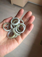 Load image into Gallery viewer, Size 5 1/4-10 1/2 100% natural type A yellow gray purple white jadeite band ring group AA109
