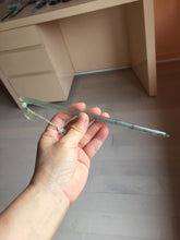 Load image into Gallery viewer, 20cm 100% Natural icy white gray black(灰冰) Xiu Jade (Serpentine) Hairpin AW66
