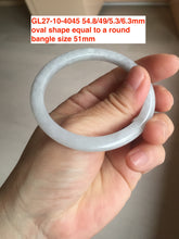 Load image into Gallery viewer, 44-52 mm Type A 100% Natural light green/yellow/gray oval Jadeite Jade bangle group  for kids/small adult hand GL27 Add-on item.
