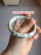 Load image into Gallery viewer, Sale! Certified type A 100% 50-59mm Natural green/white/beige/eggplant purple/black spring garden Jadeite bangle group GL5(31-50)
