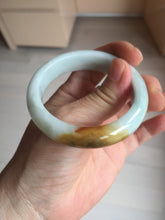 Load image into Gallery viewer, 50mm Certified 100% Natural Type A light green/yellow/brown Maple Syrup Mint Cake jadeite jade bangle BS136-4040
