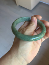 Load image into Gallery viewer, 60.9mm certified type A 100% Natural dark green gray Jadeite jade bangle PJ49-2865
