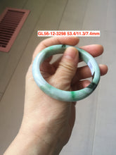 Load image into Gallery viewer, 55-60mm certified 100% natural Type A dark green brown yellow purple black gray Mountain &amp; Forest Series  jadeite jade bangle group GL56
