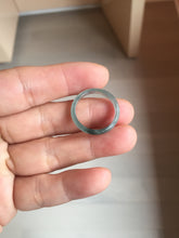 Load image into Gallery viewer, 17.3mm US Size 7 100% natural type A icy watery green/blue icy watery Guatemala jadeite jade band ring group PH224
