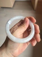 Load image into Gallery viewer, 56mm Certified Type A 100% Natural light purple white round cut Jadeite bangle BS128-4024
