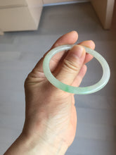 Load image into Gallery viewer, 50mm certified  100% natural Type A icy watery sunny green/purple/gary oval jadeite jade bangle PA158-2886
