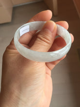 Load image into Gallery viewer, 51.5mm certified Type A 100% Natural icy light green clear white thin style Jadeite jade bangle PH42-9637
