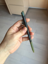 Load image into Gallery viewer, 15cm 100% Natural light green black gray blue Xiu Jade Serpentine hairpin AW33
