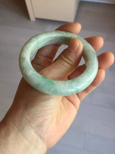 Load image into Gallery viewer, 52.3mm Certified Type A 100% Natural sunny green white chubby Jadeite bangle PE98-6212
