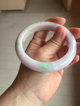 Load image into Gallery viewer, 59.5mm certified 100% natural Type A sunny green/purple white jadeite jade bangle PC198-1215
