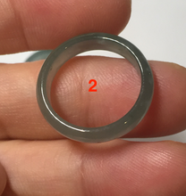 Load image into Gallery viewer, 16.1mm size 5 1/2 100% natural type A icy watery green/blue icy watery Guatemala jadeite jade band ring group BP85

