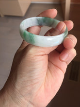 Load image into Gallery viewer, 50mm 100% natural type A sunny green light green gray jadeite bangle PB271-0997
