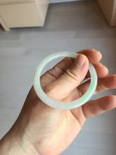 Load image into Gallery viewer, 50mm certified  100% natural Type A icy watery sunny green/purple/gary oval jadeite jade bangle PA158-2886

