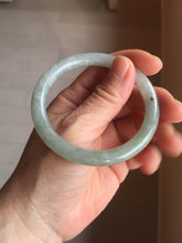 Load image into Gallery viewer, 54.2mm Certified Type A 100% Natural light green/purple/gray round cut Jadeite bangle J146-3897

