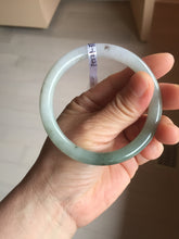 Load image into Gallery viewer, 56mm certified Type A 100% Natural white light green purple with brown red flying dandelions slim round cut Jadeite Jade bangle PE121-3711
