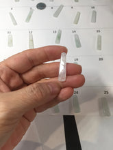 Load image into Gallery viewer, 100% Natural type A icy watery light green white narrow rectangle Jadeite Jade safe and sound pendant group BS139 Add on item

